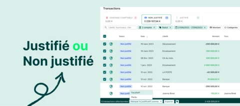 Les transactions "non justifiées" par défaut : plus d'oubli dans la transmission des justificatifs !